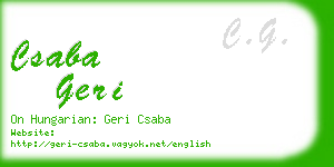 csaba geri business card